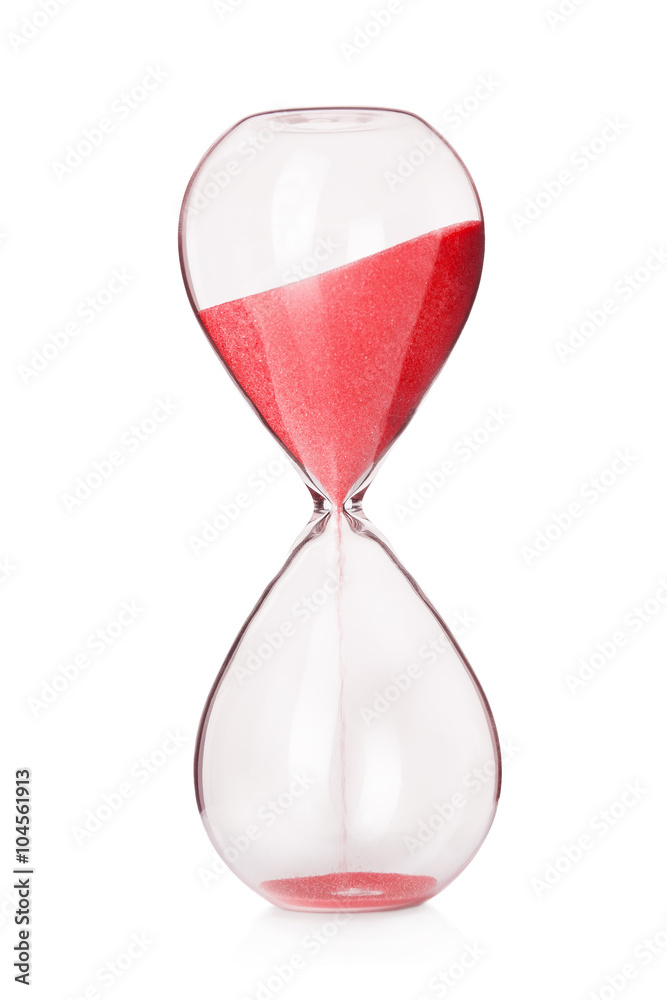 Hourglass clock isolated Hourglass clock isolated