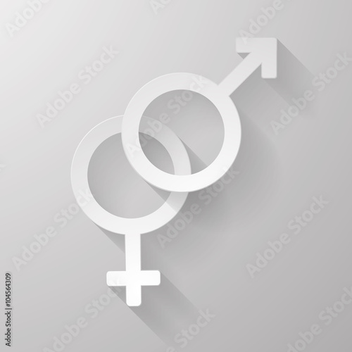 LGBT gender symbol paper icon