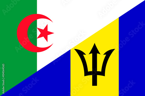 Waving flag of Barbados and Algeria Free Download Waving flag of Barbados and Algeria - GFXLoad
