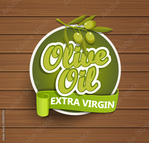 Olive oil extra virgin label.