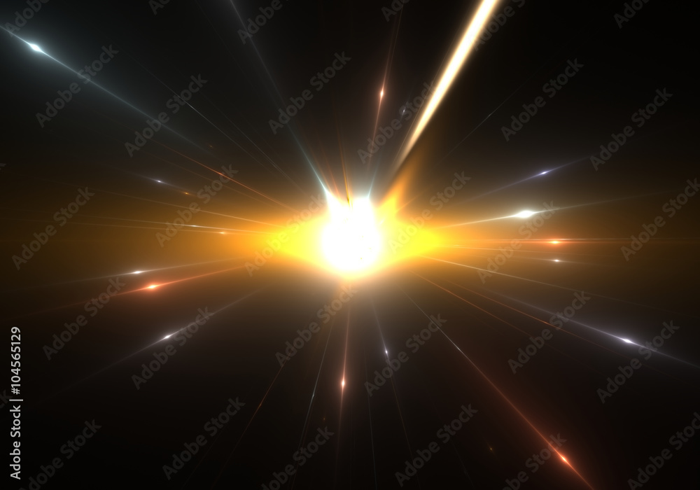 Star explosion with particles Star explosion with particles