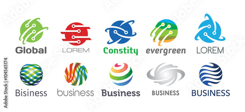 Technology Logo Design Set V.4