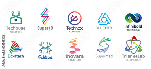 Technology Logo Design Set V.2