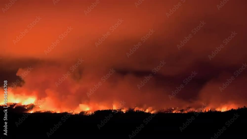 Excellent time lapse shot of a wildfire burning. Excellent time lapse shot of a wildfire burning.