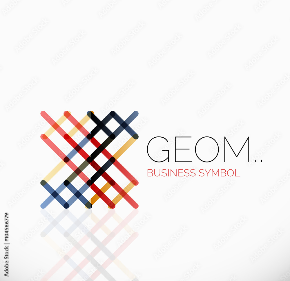 Logo, linear abstract geometric icon Logo, linear abstract geometric icon