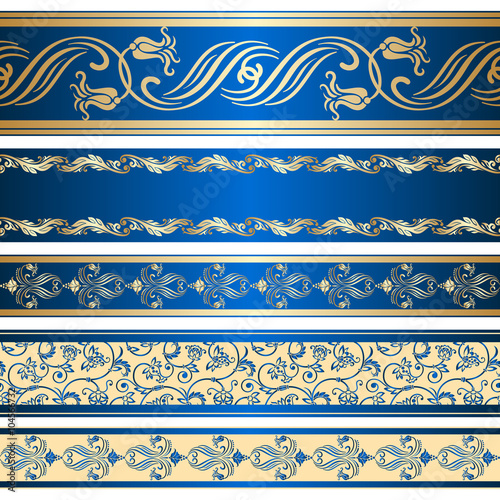 Vector set of borders, decorative elements.