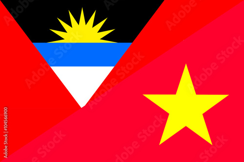 Waving flag of Vietnam and Antigua and Barbuda Free Download Waving flag of Vietnam and Antigua and Barbuda - GFXLoad