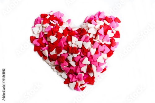 Heart shaped sprinkles for Valentines day