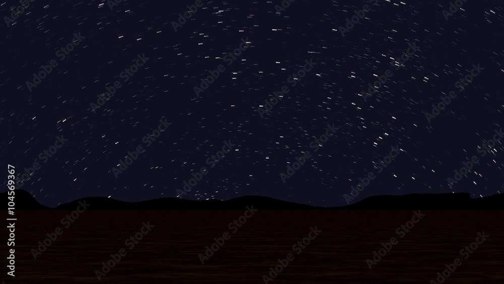 Night landscape time lapse seamless loop 4k