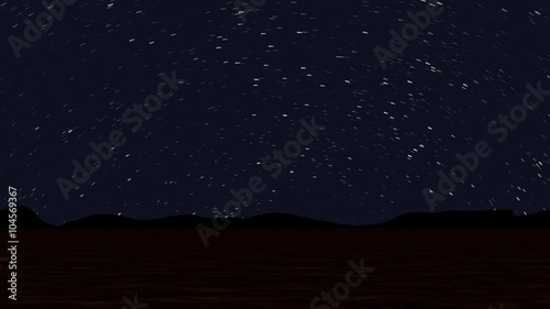Night landscape time lapse seamless loop 4k