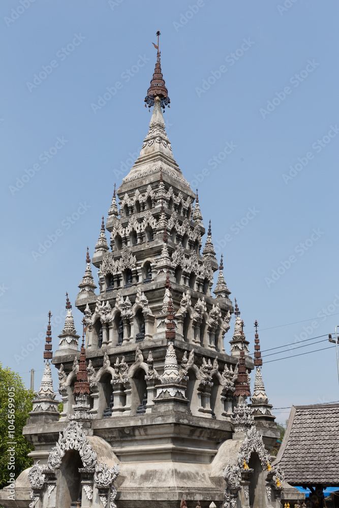asian pagoda monument in buddhism temple