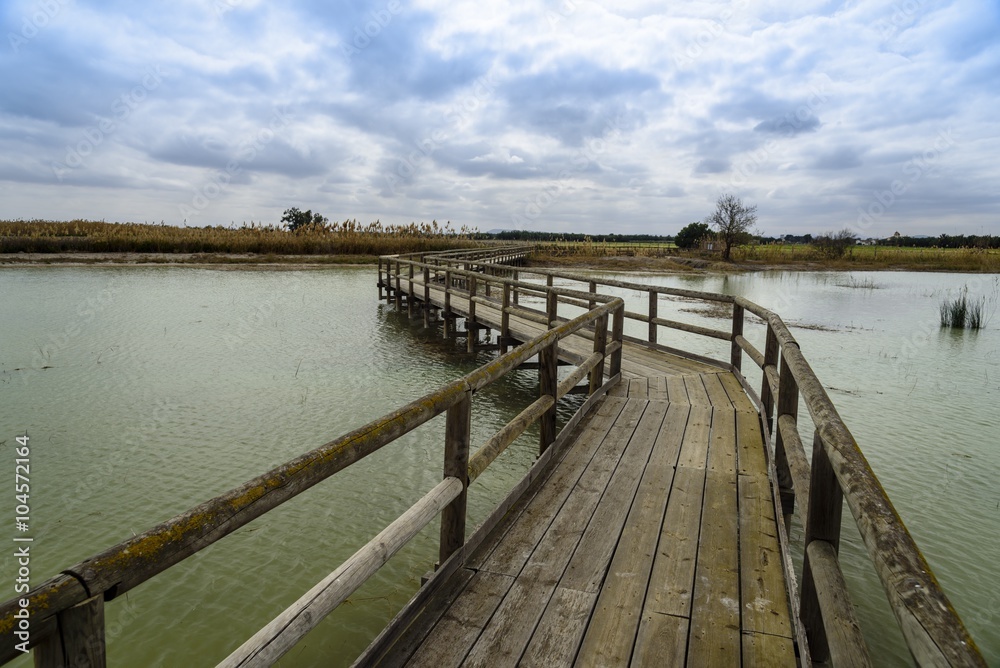 Wooden walkway in Spain