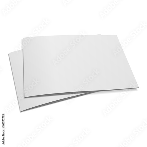 Stack of two blank closed Magazines