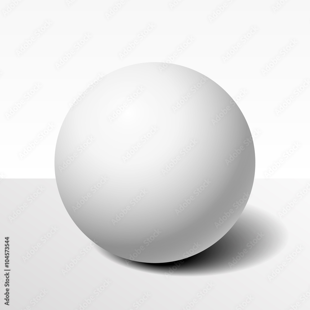 Ball with shadow on a white background Ball with shadow on a white background