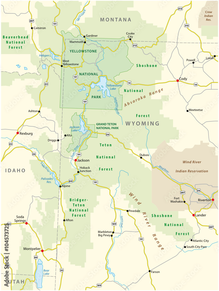 Greater Yellowstone Ecosystem map