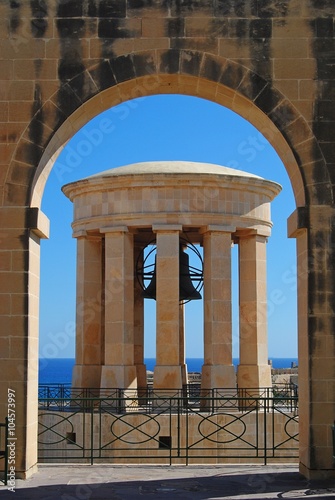 The Siege Bell Memorial in Valletta.