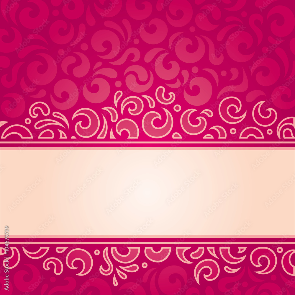 Retro red vector pattern holiday wallpaper design template Retro red vector pattern holiday wallpaper design template