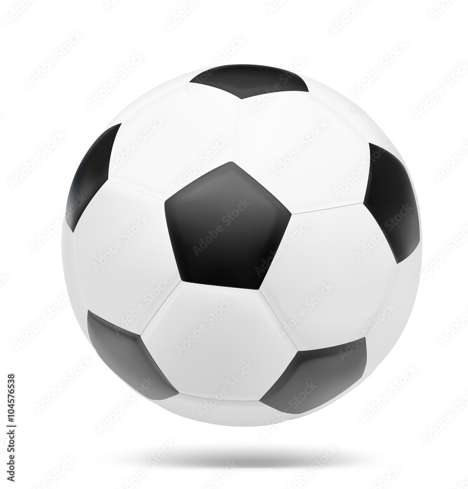 Soccer ball on white background. Vector illustration. Football. It can be used to design infographics, magazines, promo, stores, etc. Soccer ball on white background. Vector illustration. Football. It can be used to design infographics, magazines, promo, stores, etc.