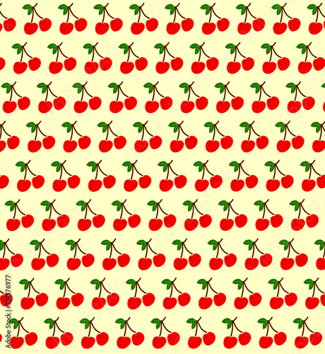 Fototapeta Naklejka Na Ścianę i Meble -  Illustration of repetitive cherry design