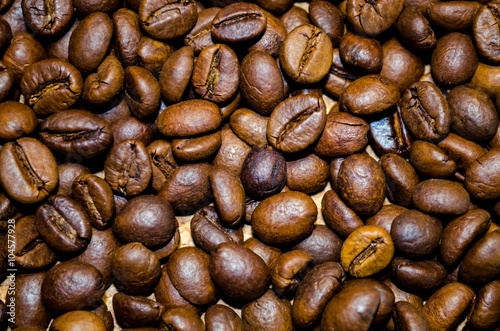 Brown coffee beans background