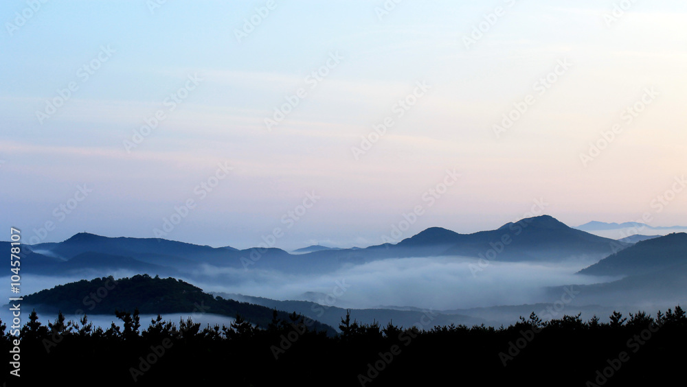 Fog over the mountains