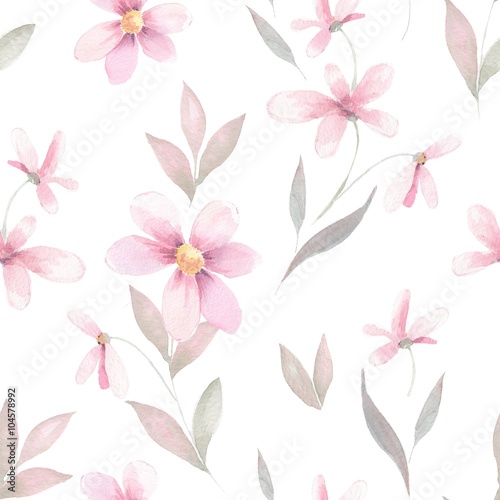 Delicate floral set. Seamless pattern 40