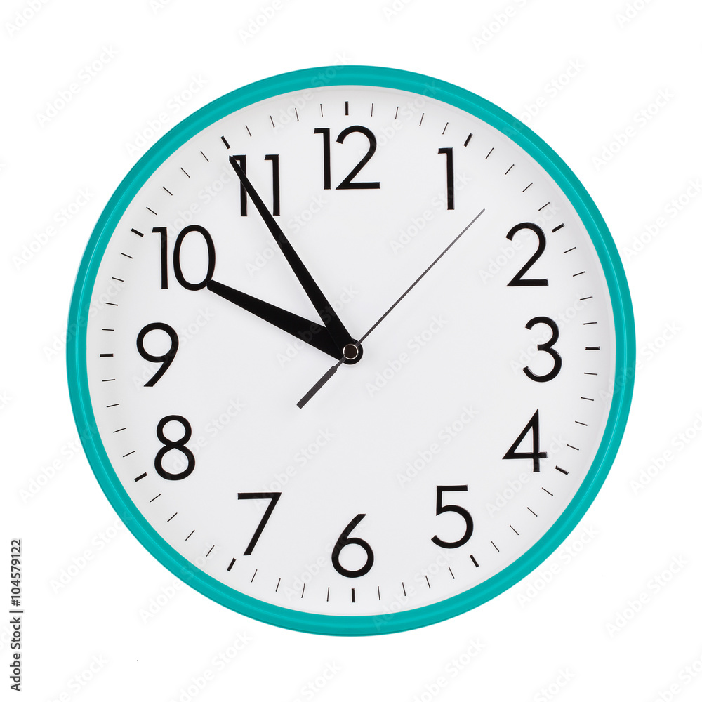 Five to ten on a round dial Five to ten on a round dial