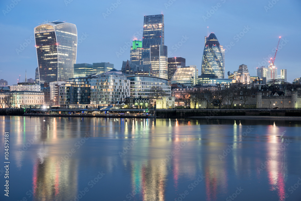 London Skyline from River Thames