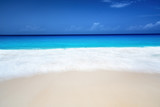 seychelles beach in sunny day, long exposure blur