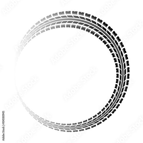 Circle gradient tire track