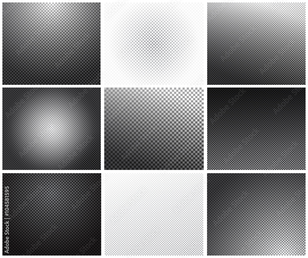 Set of transparency grid. Vector backgrounds