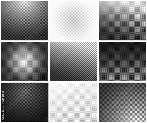 Set of transparency grid. Vector backgrounds