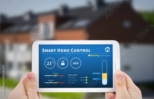 Smart home control technology. Remote automation system on mobil