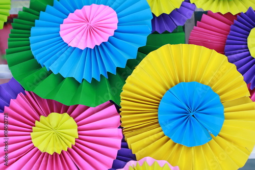 Colorful paper folding background