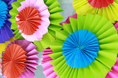 Colorful paper folding background