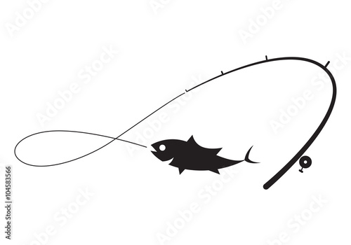 graphic black fishing, vecter