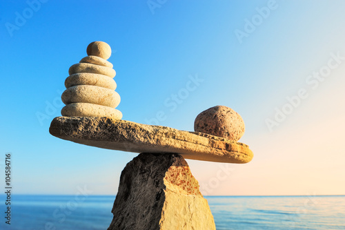 Zen balance of stones
