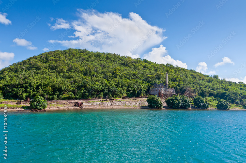 Abandoned Marine Railway on the Hassel Island - built in 1868