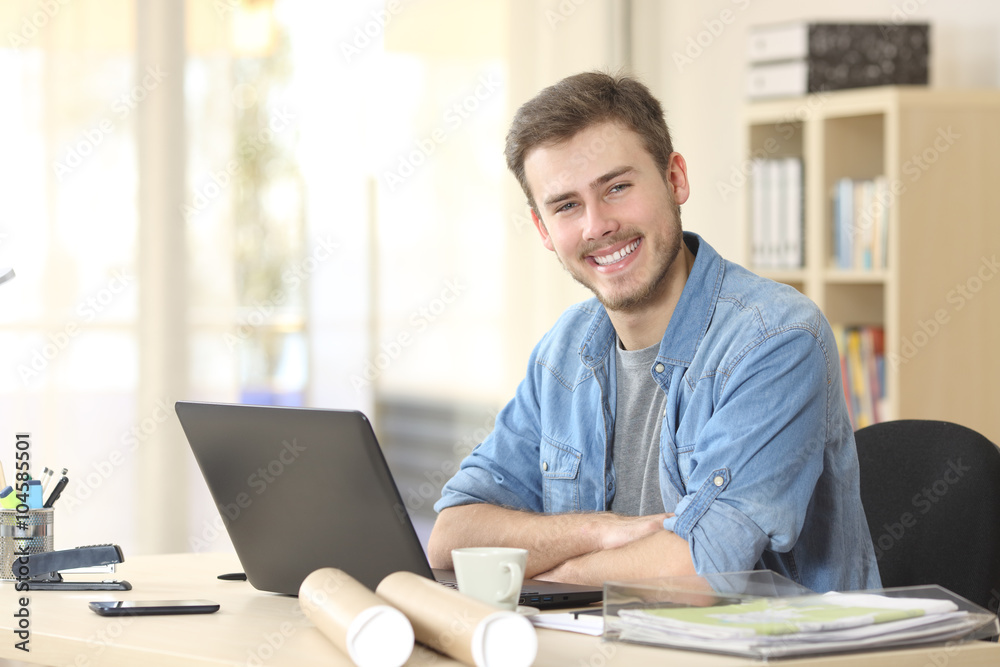 Entrepreneur posing and looking at camera Entrepreneur posing and looking at camera