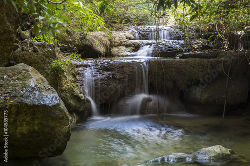 Erawan waterfalls in Thailand