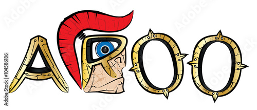 cartoon spartan warrior profile design vector