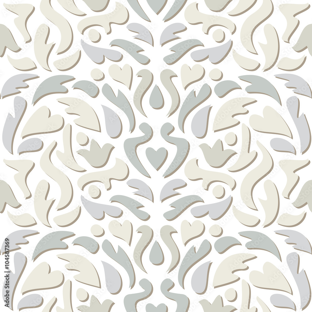 Damask pattern. Seamless abstract ornamental background. Vector illustration Damask pattern. Seamless abstract ornamental background. Vector illustration