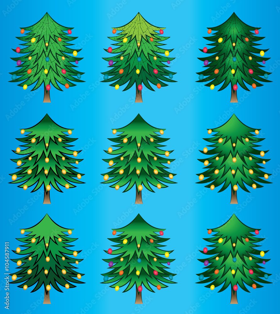 Fototapeta premium christmas tree vector illustration