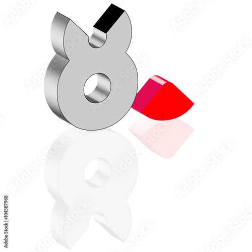 8 Strich rot ab