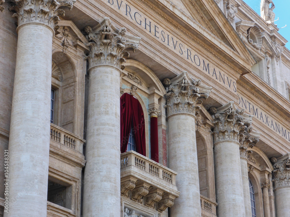 Rom - Basilica with pope window
