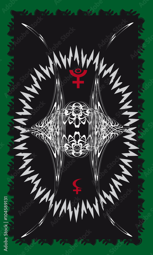 Tarot cards - back design. Pluto and Lilith Tarot cards - back design. Pluto and Lilith
