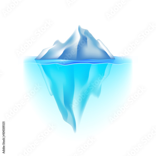 Iceberg isolated on white vector