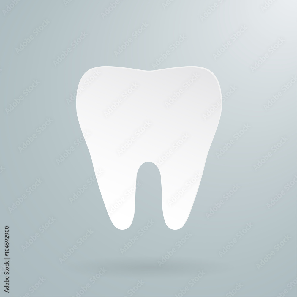 with white tooth on the grey background. Eps 10 vector file.
with white tooth on the grey background. Eps 10 vector file.