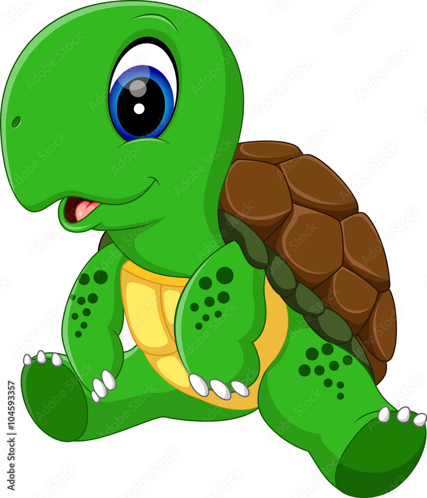 Fototapeta premium illustration of Cute turtle cartoon