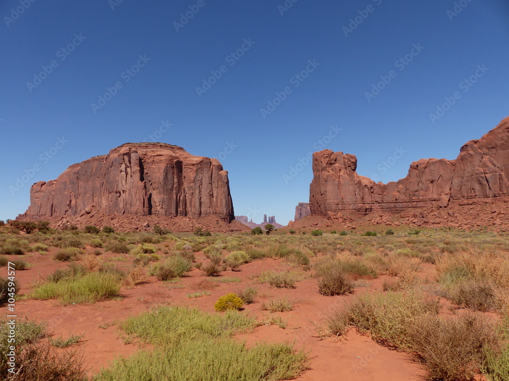 Fototapeta premium Monument Valley - monolithes de grès rouge 